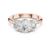 3 Stone Oval Ring